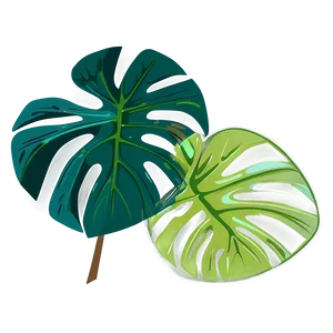 Monstera Leaf Flat Design Png Iuc19 PNG image