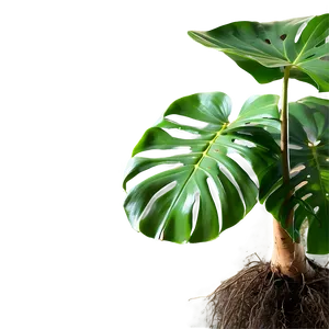 Monstera Plant With Roots PNG 06212024