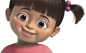 Monsters Inc Boo Close Up PNG image