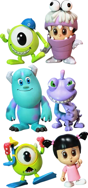 Monsters Inc Character Figures PNG image