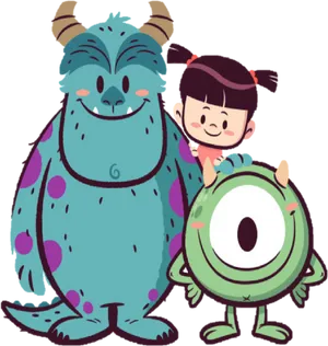 Monsters Inc Friends PNG image