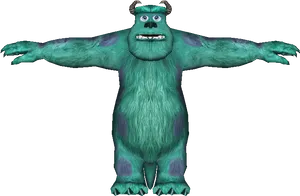 Monsters Inc Sulley Standing Pose PNG image