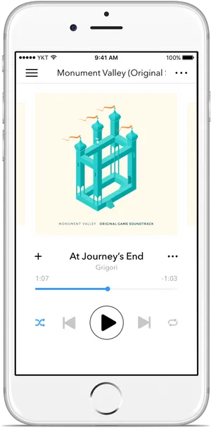 Monument Valley Soundtrack Mobile Player PNG image