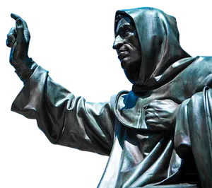 Monumental Figure Gesturing Skyward PNG image