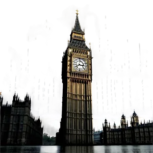 Moody Big Ben In Rain Png 40 PNG image