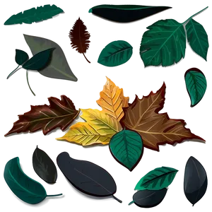 Moody Fallen Leaves Scene PNG 06292024
