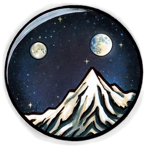 Moon And Northern Lights PNG 67 PNG