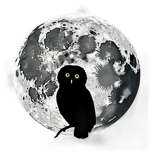 Moon And Owl Silhouette Png 38 PNG image