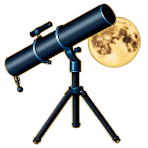 Moon And Telescope Transparent PNG Rtj