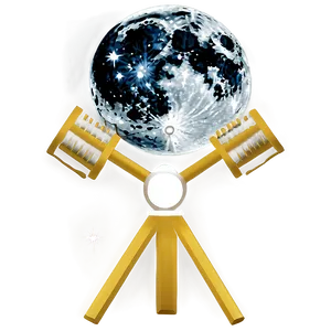 Moon And Telescope Transparent PNG Vjl