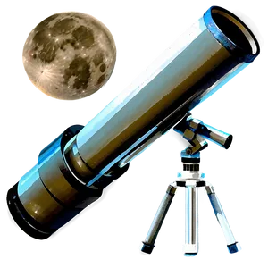Moon And Telescope Transparent PNG Yrl39 PNG