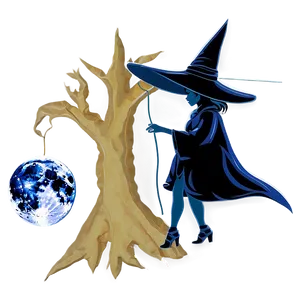 Moon And Witch Transparent PNG 05252024