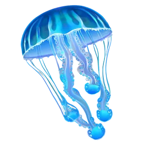 Moon Jelly In Tranquil Ocean PNG 3