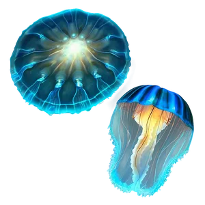 Moon Jelly With Ethereal Glow PNG 06292024