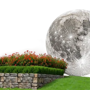 Moon Over Peaceful Garden PNG Qmn37 PNG