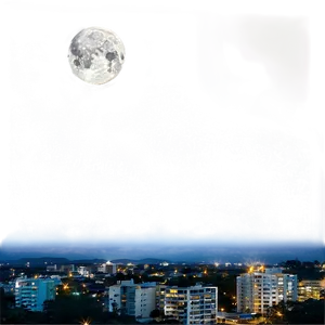 Moon Shining Over City PNG Odk PNG