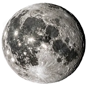 Moon Surface With Deep Craters PNG 30