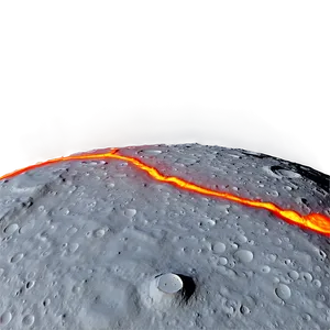 Moon Surface With Lava Rivers Png 29 PNG image