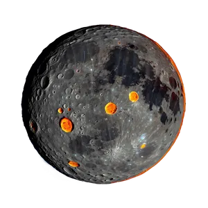 Moon Surface With Lava Rivers PNG Xsg