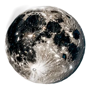 Moon Surface With Satellite Orbiting PNG 6