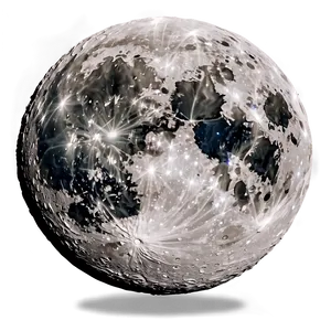 Moon Surface With Satellite Orbiting Png 64 PNG image