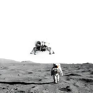 Moon Surface With Spacecraft Landing Png Pep91 PNG image