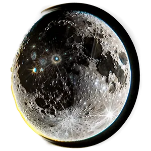 Moon Through Telescope PNG Clm78 PNG