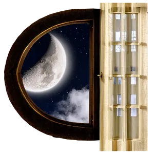 Moon Through Window Transparent PNG Gcv22 PNG