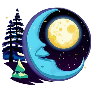 Moonlight Scene Transparent Png 05252024 PNG image