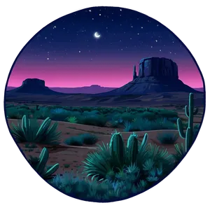 Moonlit Mesa Night PNG 56 PNG