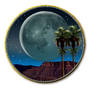 Moonlit Mesa Night Png Ihp72 PNG image