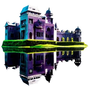 Moonlit Palace Reflection PNG 81
