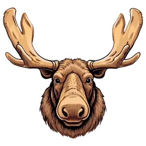 Moose Head Line Drawing PNG Pvi89 PNG