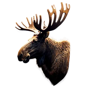 Moose Head Silhouette PNG Egw
