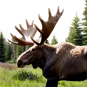 Moose In Alpine Setting PNG 56