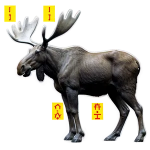 Moose Sketch Art Png 05242024 PNG image