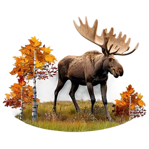 Moose With Autumn Background PNG 05242024 PNG