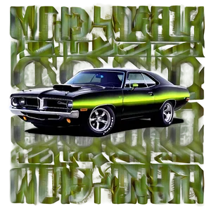 Mopar Muscle Car Graphic Png 06252024 PNG image