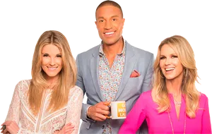 Morning Show Hosts_ Trio_ Smiling PNG