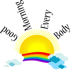 Morning Sunrise Rainbow Graphic PNG image