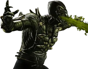 Mortal Kombat Reptile Acid Spit PNG image
