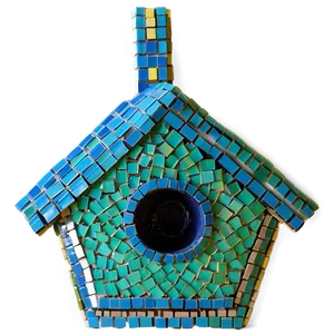 Mosaic Birdhouse Project Png 06252024 PNG image