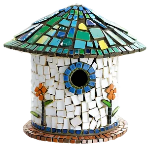 Mosaic Birdhouse Project Png Wjw16 PNG image