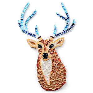 Mosaic Deer Head Pattern Png Ydy PNG image