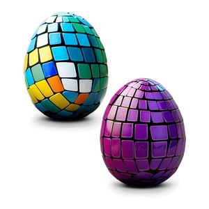 Mosaic Easter Eggs Png 06252024 PNG image