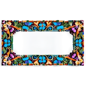 Mosaic Mirror Frame PNG Bph PNG