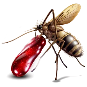 Mosquito With Blood Drop Png Mjv90 PNG image