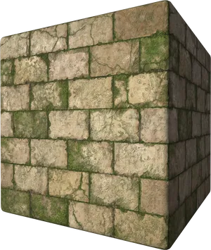 Mossy Stone Texture Corner PNG image