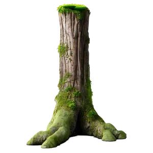 Mossy Tree Trunk PNG 05242024