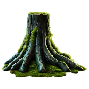 Mossy Tree Trunk PNG 05242024
